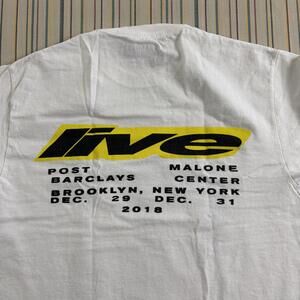 Post Malone Paranoid Shirt Mens Medium White Posty Co Live Barclays 2018 Tee